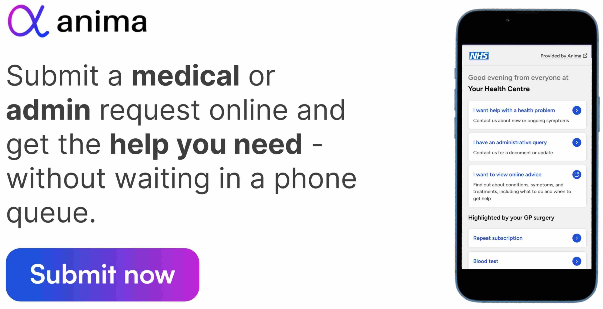 Submit a request and contact us online